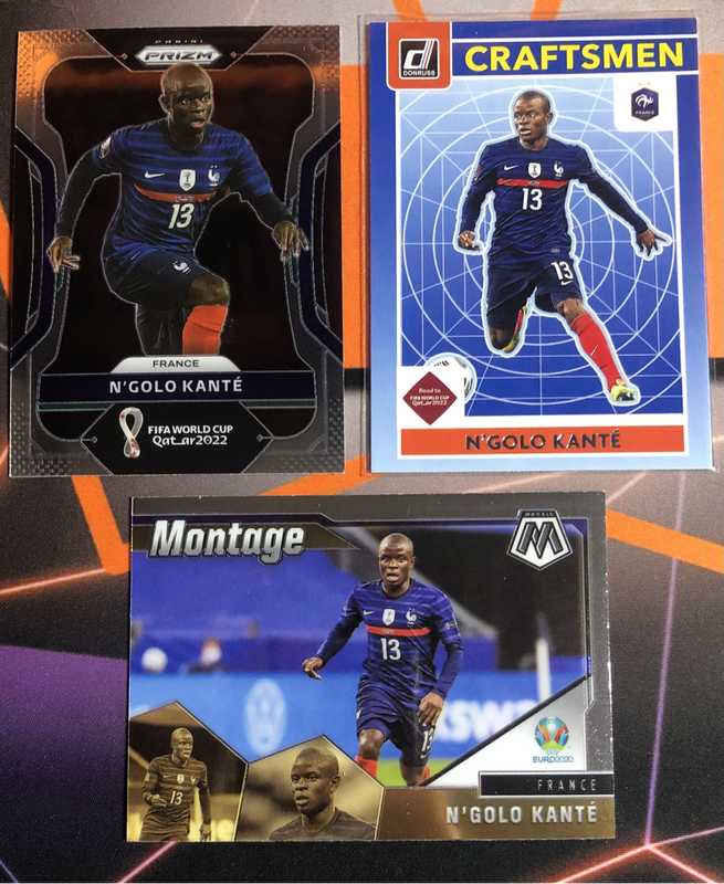 Ngolo Kante France  BUNDLE of 3 rare DISCOUNTED Soccer trading cards