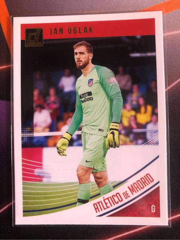 Jan Oblak RARE 2018 Donruss Soccer trading card