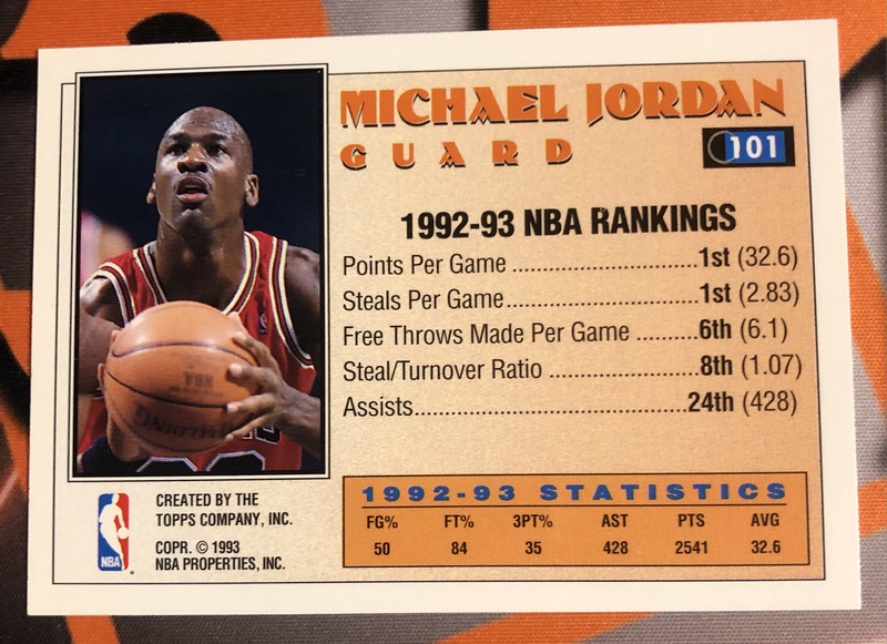 Michael Jordan Topps 1992 NBA VINTAGE All star 1st team  basketball trading card