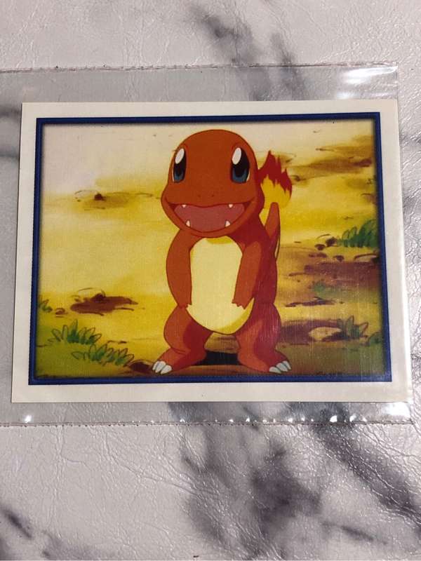 Charmander Very RARE Unstuck Pokemon sticker #80 Topps Merlin 2000
