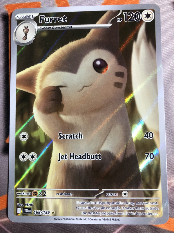 Furret 168/159 Journey together SV09 Pokemon trading card