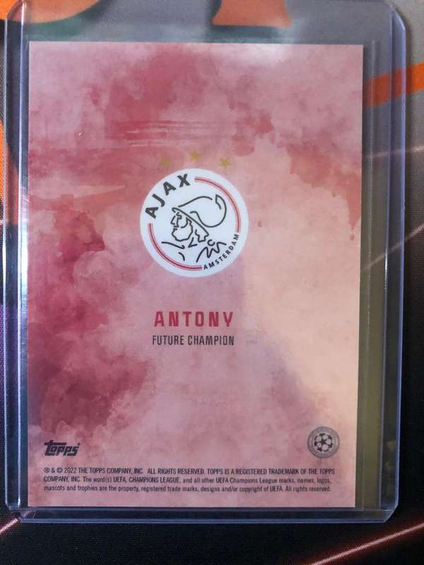 Antony NUMBERED OUT OF 10 |  FUTURE CHAMPIONS 2022 AJAX Amsterdam SOCCER TRADING CARD