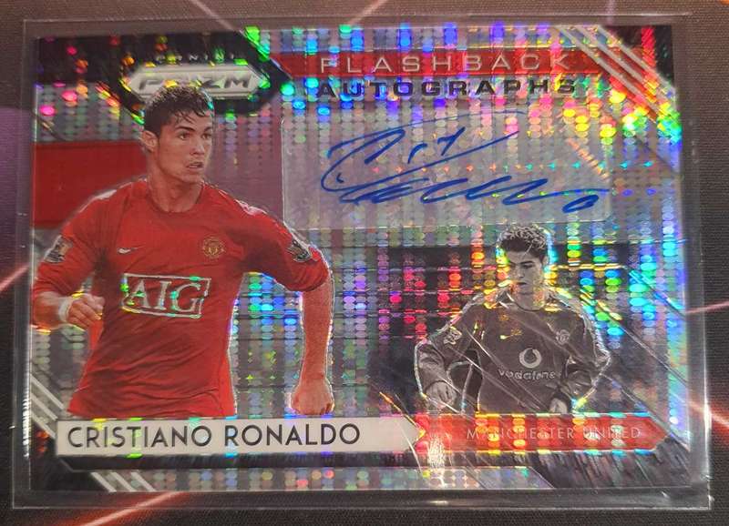 Christiano Ronaldo Autograph Prizm Premier League 2020-2021 Manchester United Soccer trading card