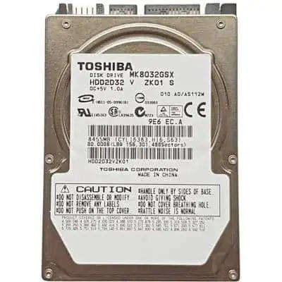 Toshiba 80GB 2.5 5400rpm 8MB Cache SATA1 Notebook Hard Disk Drive