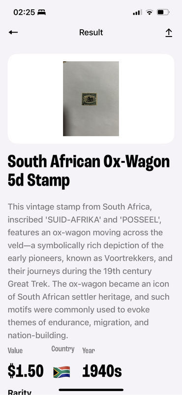 South African Ox-Wagon 8d stamp