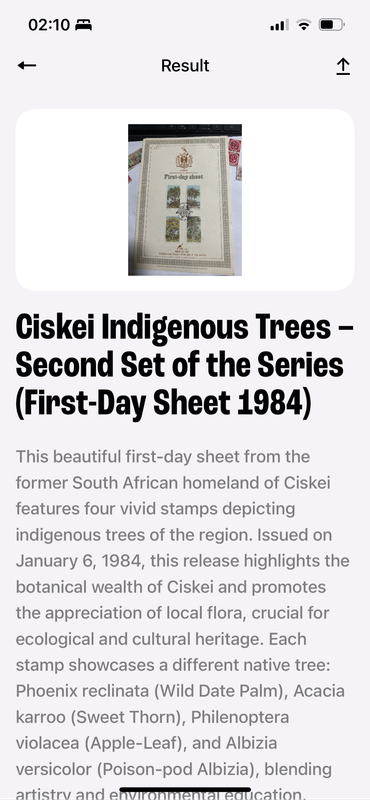 Ciskei First-day sheet