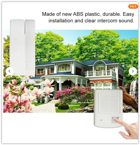 Wired Intercom Doorbell with Remote Unlock & 100m Range