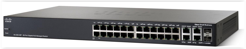 Cisco SG300 28P Managed 28-Port 10/100/1000 PoE Gigabit Ethernet Switch 2960-XR