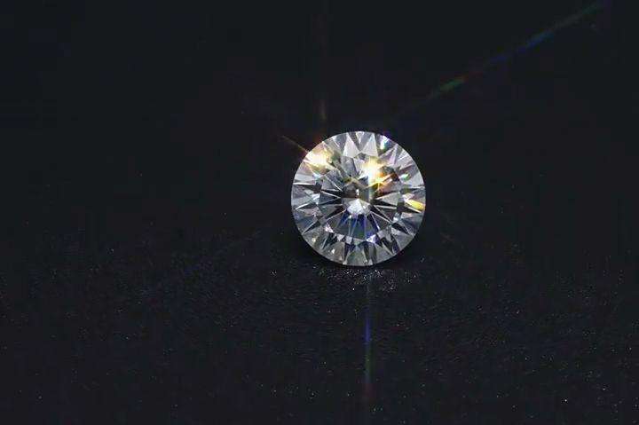 3ct (9mm) Round Moissanite Loose Stone  D Colour, VVS1 Clarity, GRA Certified