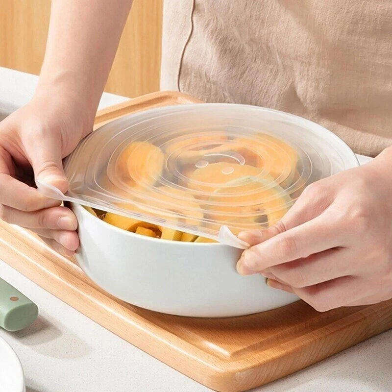 Reusable Stretch Silicone Lids  Set of 6 Food Container & Bowl Covers