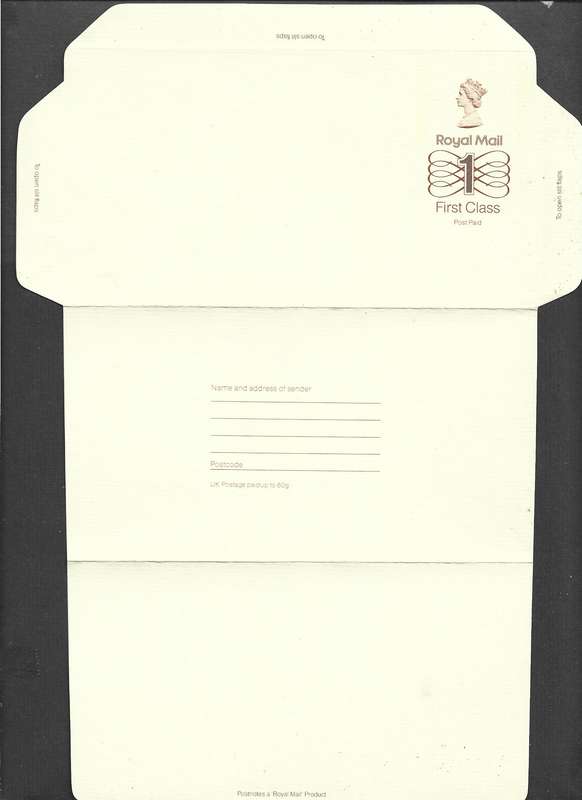 Great Britain EIIR, First Class Aerogramme, unused, post fresh