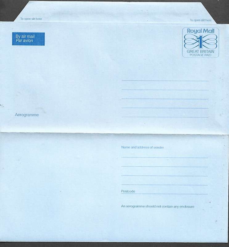 Great Britain EIIR, First Class Aerogramme, unused, post fresh
