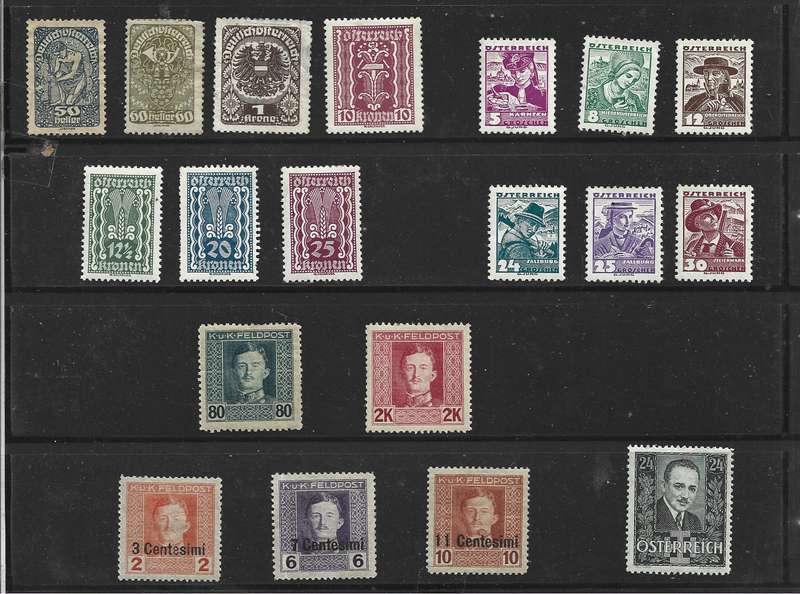 Austria, definitive & KUK  stamps, middle period, 19, MH *