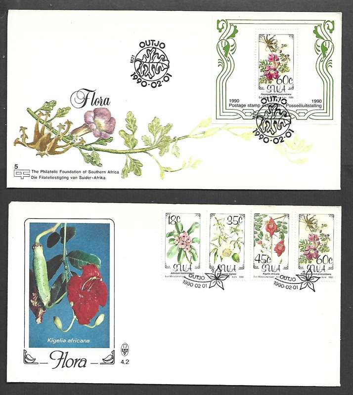 South West Africa  "Flora", 1990, First Day Covers