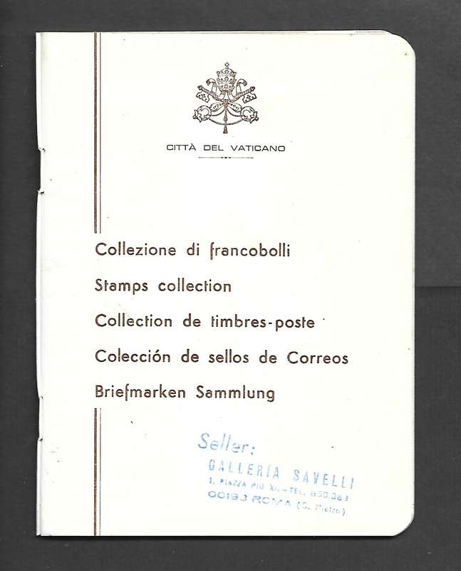 Raccolta di Francobolli, Vaticano, 1960s, 24 MH* stamps in souvenir booklet