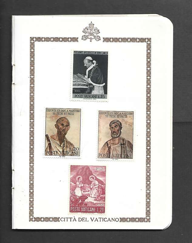Raccolta di Francobolli, Vaticano, 1960s, 24 MH* stamps in souvenir booklet