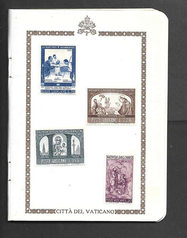 Raccolta di Francobolli, Vaticano, 1960s, 24 MH* stamps in souvenir booklet