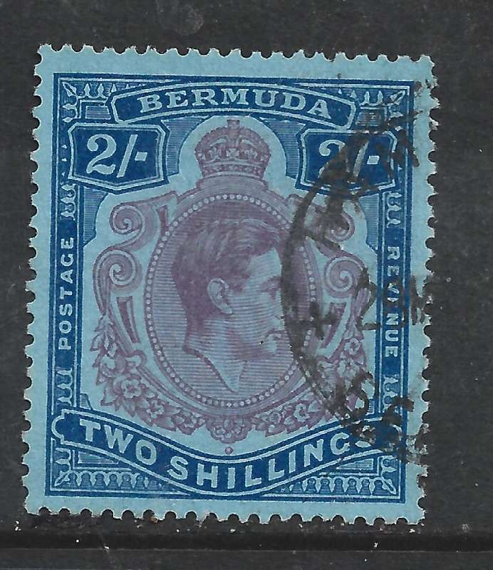 Bermuda GVIR, 1950, 2/-, perf 13, used