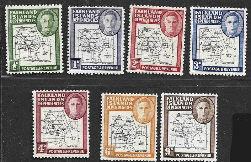 Falkland Islands Dependencies GVIR, 1946, 1/2d - 9d, MNH **