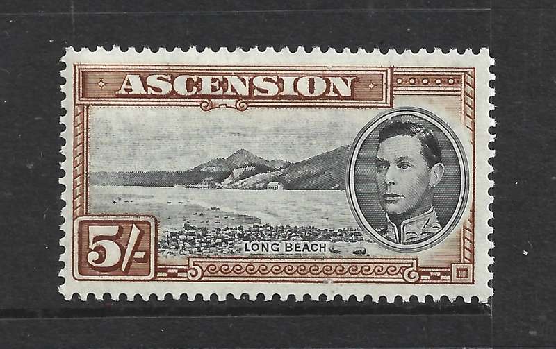 Ascension Island, GVIR, 1938, 5/ perf 13.5, MH * light gum tone