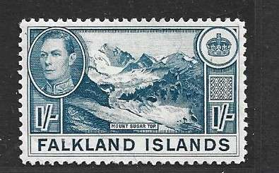 Falkland Islands  GVIR, 1948 1/, deep dull blue / thin paper, MNH **