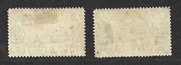 Falkland Islands  GVIR, 1941, 1d, black & violet, 1d black & purple-violet  MH *