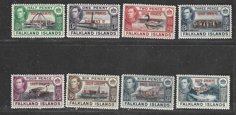 South Orkneys Dependency of Falkland Islands  GVIR, 1944, 1/2d - 1/,  MH *