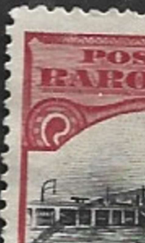 Cook Islands GVR 1920, 1d, double derrik flaw, SG 71a used