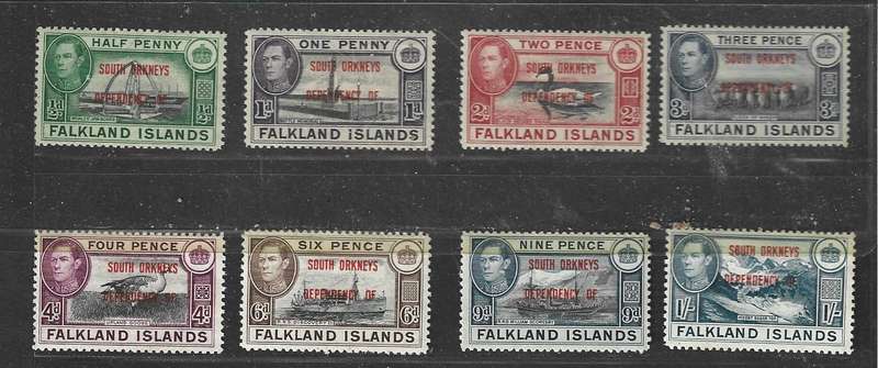 South Orkneys Dependency of Falkland Islands  GVIR, 1944, 1/2d - 1/,  MH *
