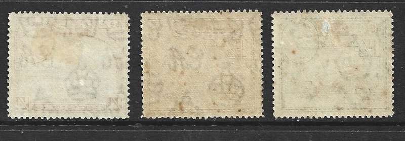 Cyprus   GV1R, 1938 -51, 1/4p, 1 1/2p violet, 1 1/2p green, MH *