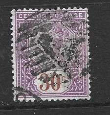 Ceylon, VRI, 1893, 30 c bright mauve, used