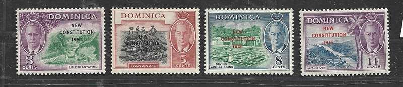 DOMINICA  GVIR, 1951, New Constitution, MH*