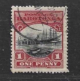 Cook Islands GVR 1920, 1d,  SG 71 used