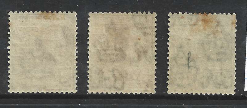 British Guiana GVR 1918 2c War Tax, 1922, 2c, 6c, 4c new colours, MH *