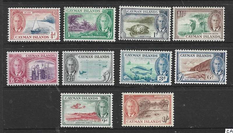 Cayman Islands, GVIR, 1950, 1/2d - 1/, MH *