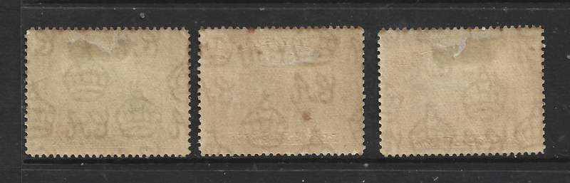 Aden GVIR, 1939, 1/2 anna 3/4 anna, 1 1/2 annas, MH *, gum tone