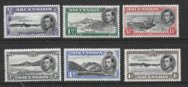 Ascension Island, GVIR, 1/2d,1d, 1 1/2d, 3d, 4d, 1/, perf 13, MH *