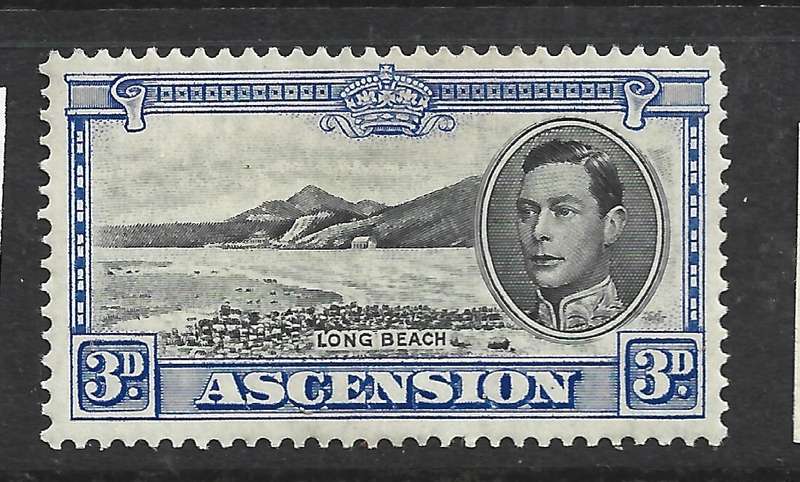 Ascension Island, GVIR, 1938, 3d perf 13.5, MH *