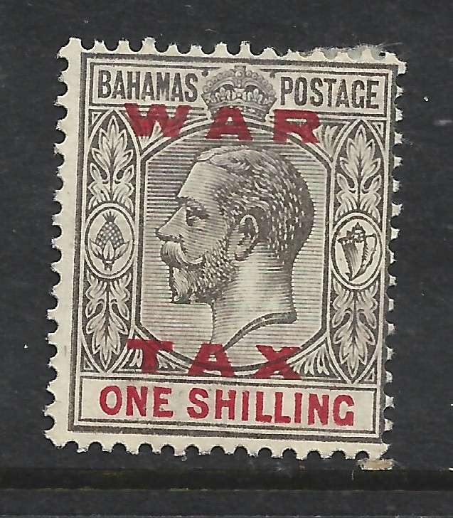 Bahamas GVR  1919, WAR TAX opt on  1/  MH *