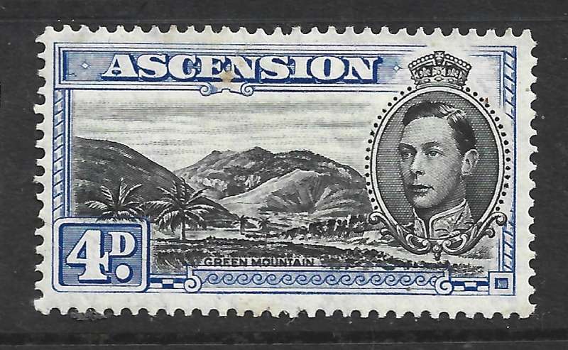 Ascension Island, GVIR, 1938, 4d perf 13.5, MH *