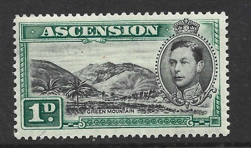 Ascension Island, GVIR, 1938, 1d perf 13.5, MH *
