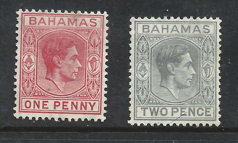 Bahamas GVIR 1938, 1d, 2d,  MH *