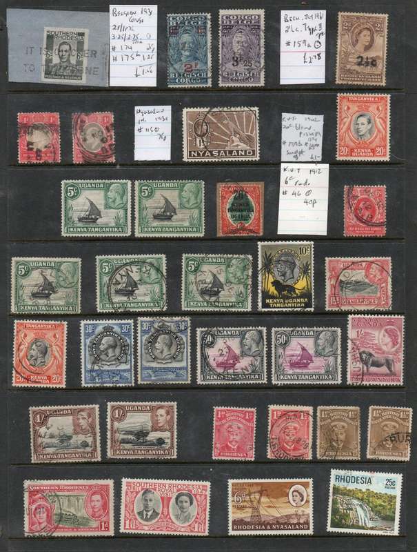 Rhodesia, Kenya Uganda Tanganyika, Bechuanaland, Nyasaland, Belgian Congo, mainly used
