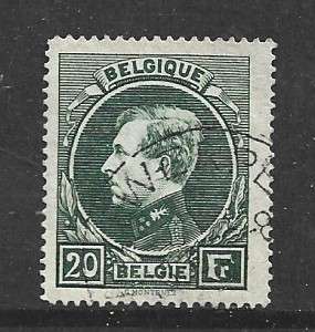 Belgium, 1929, 20Francs, green, used