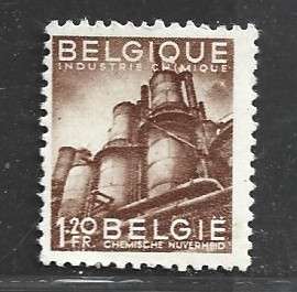 Belgium, 1948, 1F20, industrial chimnies, MH *