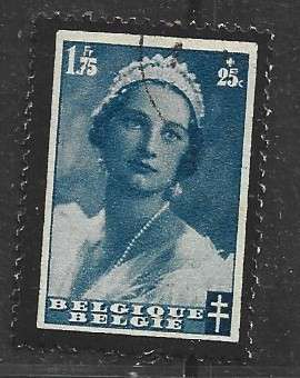 Belgium, 1935, Anti - Tuberculosis, 1F75 + 25c, Queen Astrid mourning issue, black frame MH *