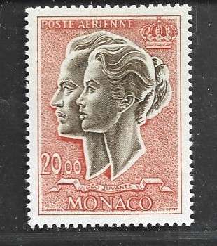 Monaco,1971, 20 Francs, air mail, Prince Rainier & Princess Grace, MH *