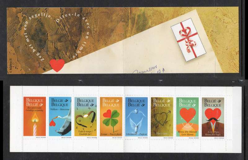 Belgium 1999 Greetings Booklet with sheetlet of 8 stamps. Fine MNH **