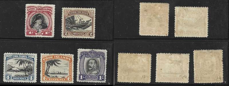 Cook Islands GVR 1933-6, 1/2d - 6d, MH *