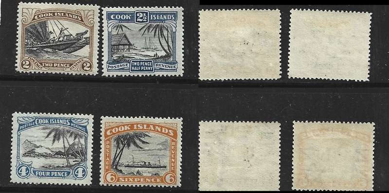 Cook Islands GVR 1933-6, 2d - 6d, MH *